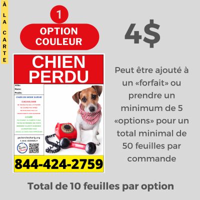 À la carte - Option 1 (10x no1) 10 feuilles item