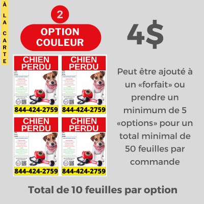 À la carte - Option 2 (10x no2) 10 feuilles item