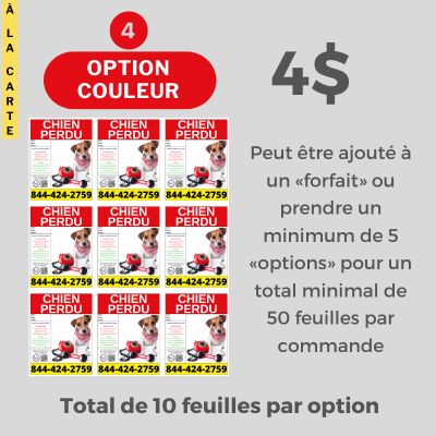 À la carte - Option 4 (10x no4) 10 feuilles item