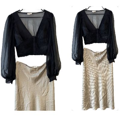 Set Black Top, Ivory Skirt item