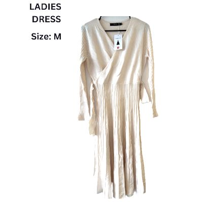 Ivory Midi Long Sleeve Warm Dress item