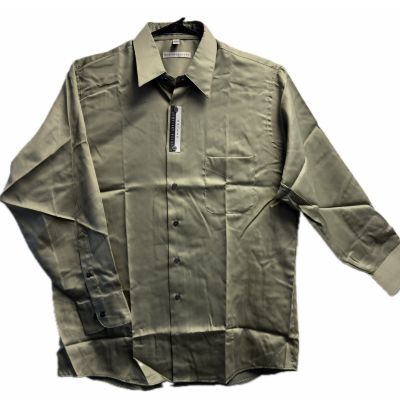 Male Sateen Olive Green Shirt item