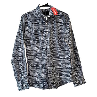 Navy Blue With White Prints Men's Shirt item