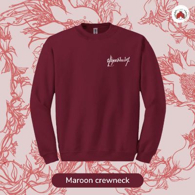 Maroon crewneck with white embroidery item
