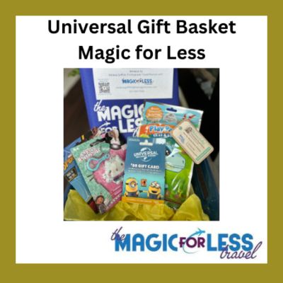 Universal Studios gift card and gift basket item
