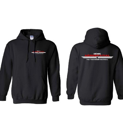 Chandail à capuchon noir (Imprimé) item