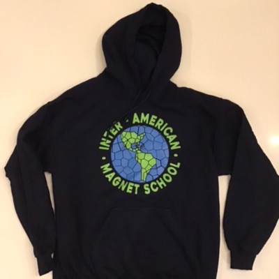 ADULT Globe Navy Hoodie - L item