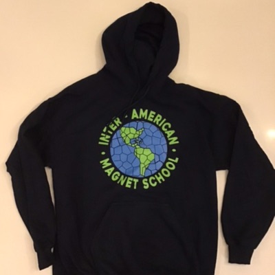 ADULT Globe Navy Hoodie - M item