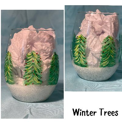 Winter Trees glass item