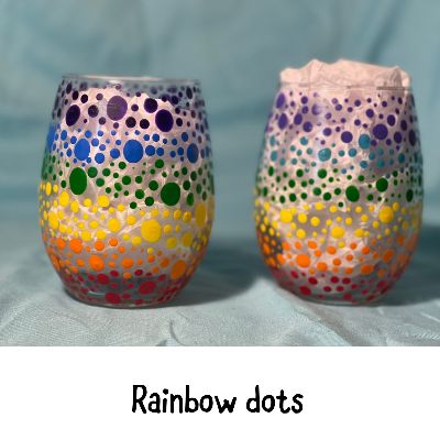 Rainbow Dots glass item