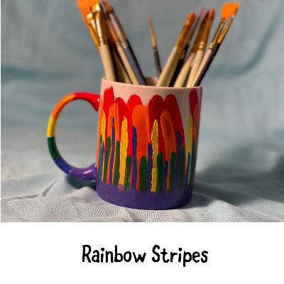 Rainbow Stripes mug item