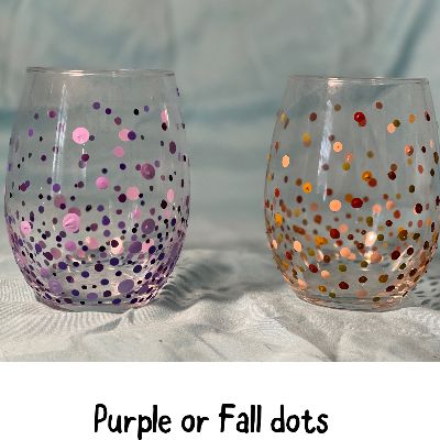 Purple or Fall Dots glass item