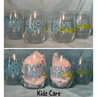 KidsCARE logo glass item