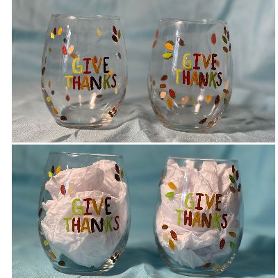 Give Thanks glass item