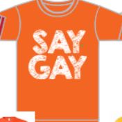 Orange Say Gay T-Shirt item