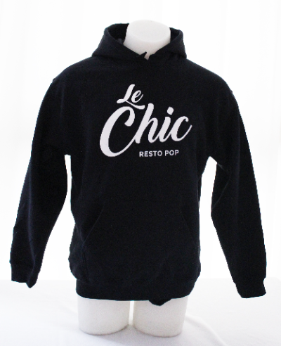 Chandail ouaté à capuche, noir - Très très grand item