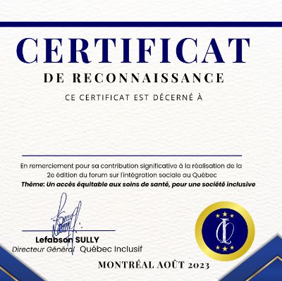 Votre certificat vous attend item