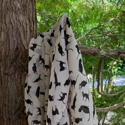 Magnifique écharpe à motifs de chat - Beige item