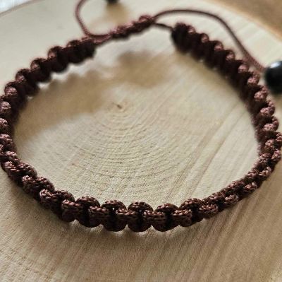 Bracelet tissé brun - 5 poucess item