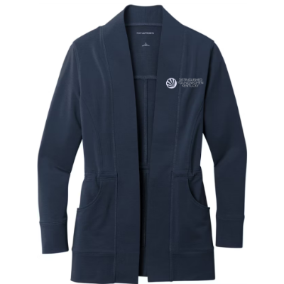 RIVER BLUE NAVY Ladies Microterry Cardigan item