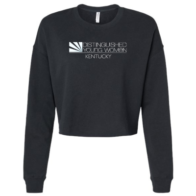 BLACK Lightweight Crop Crewneck Sweatshirt item