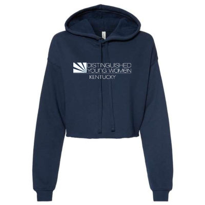 NAVY Crop Fleece Hoodie item