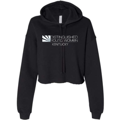 BLACK Crop Fleece Hoodie item