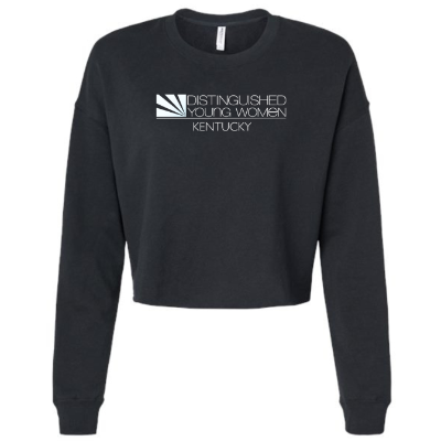 BLACK Lightweight Crop Crewneck Sweatshirt item