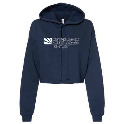 NAVY Crop Fleece Hoodie item