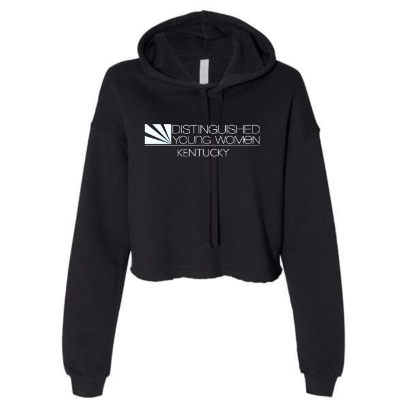 BLACK Crop Fleece Hoodie item