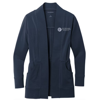 RIVER BLUE NAVY Ladies Microterry Cardigan item