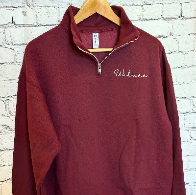 ADULT 1/4 Zip Embroidered Adult sweater item