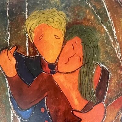 Dancing Couple. Giclee 10'x20" item