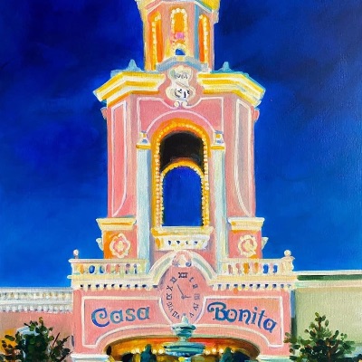 Original Casa Bonita-Acrylic painting in Canvas 24”x36” item