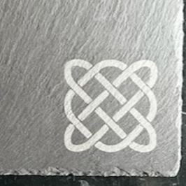 ROUND Slate Serving Board- Style: Celtic Knot item