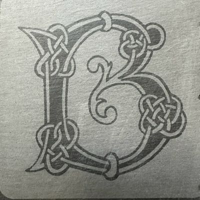 RECTANGLE Slate Serving Board- Style: Celtic Monogram item