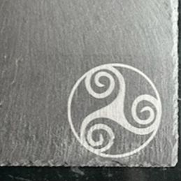 RECTANGLE Slate Serving Board- Style: Triskelion item