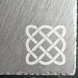 RECTANGLE Slate Serving Board- Style: Celtic Knot item