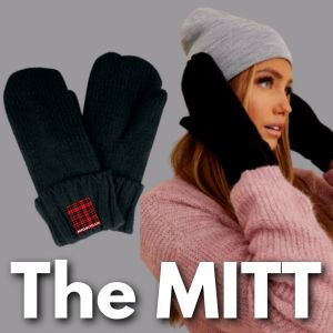 "The MITT" - Black Knit Mittens item