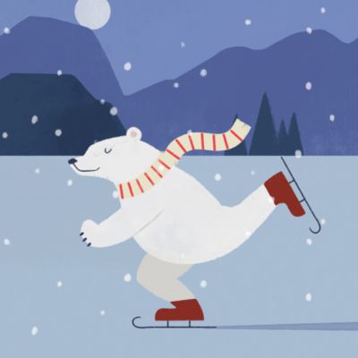 "Lake skating" customized card item