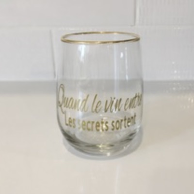 Verre à vin - bordure doré item