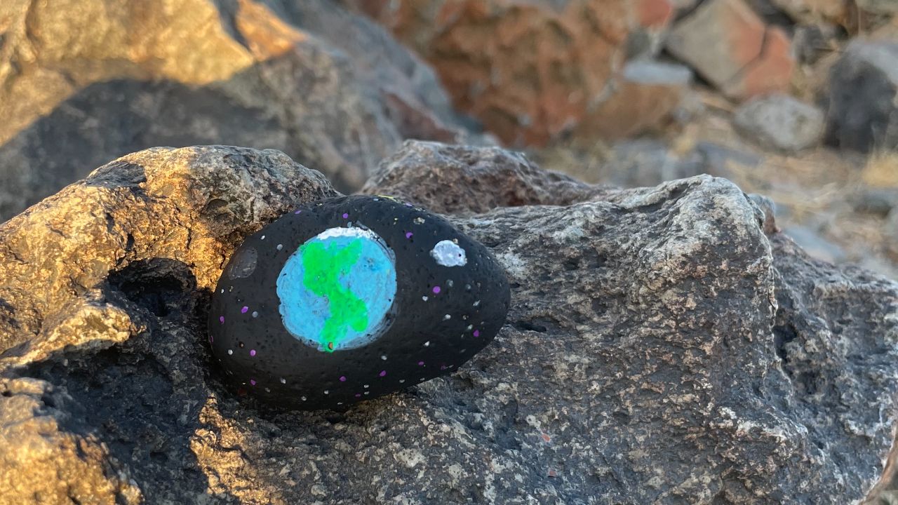 Painting Jazmine's Traveling Rocks Event