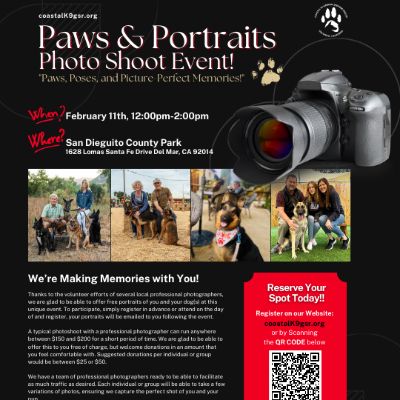 Paws & Portraits - Click Link to the Right to Register item