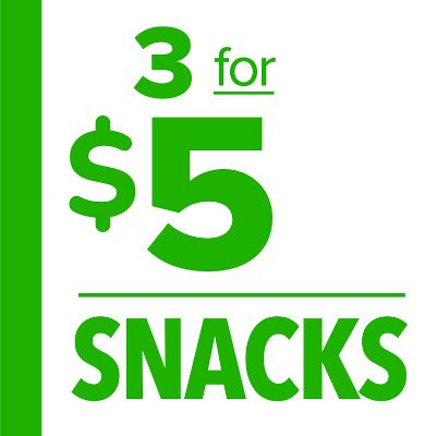Snacks • 3 for $5 item