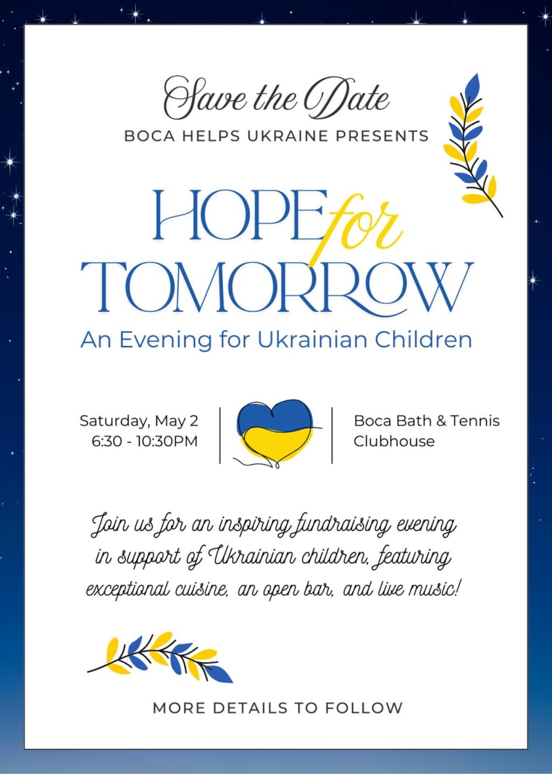 Hope for Tomorrow official event flyer
