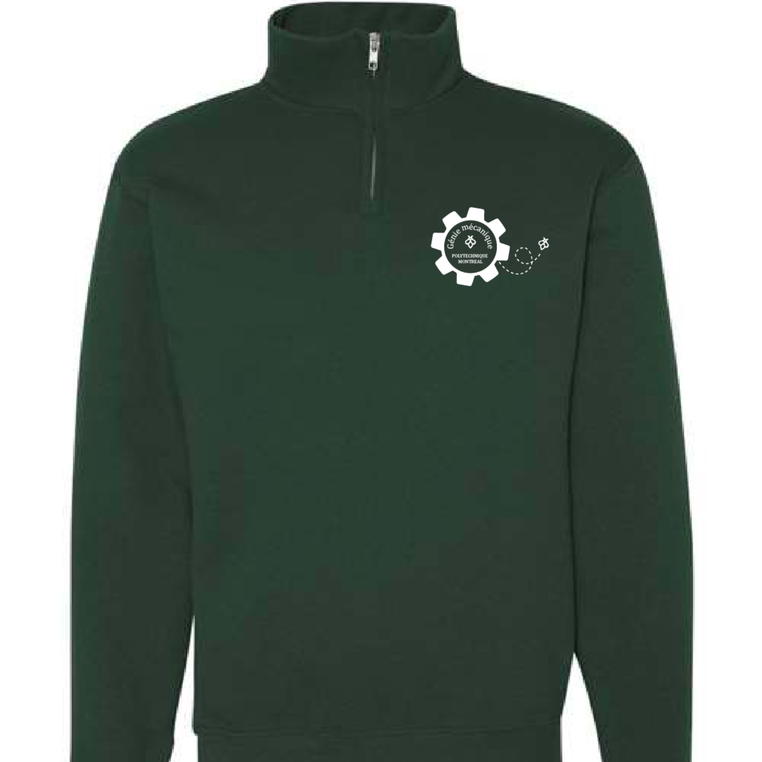 ¼ Zip forest green item