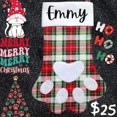 Christmas Paw Stocking item