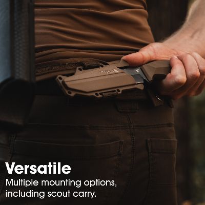 True Fixed Blade Knife - Black - With Case item