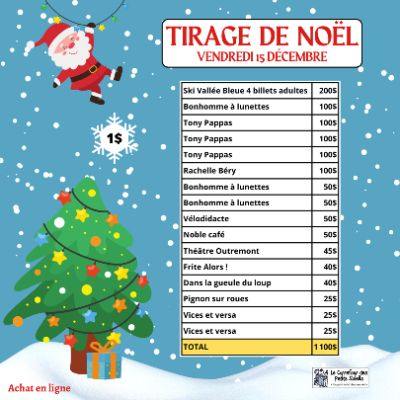 Tirage de Noël 2023 du Carrefour des Petits Soleils item