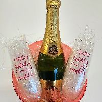 Item #22 - Bottle of Duc de Valmer Brut and Glasses item